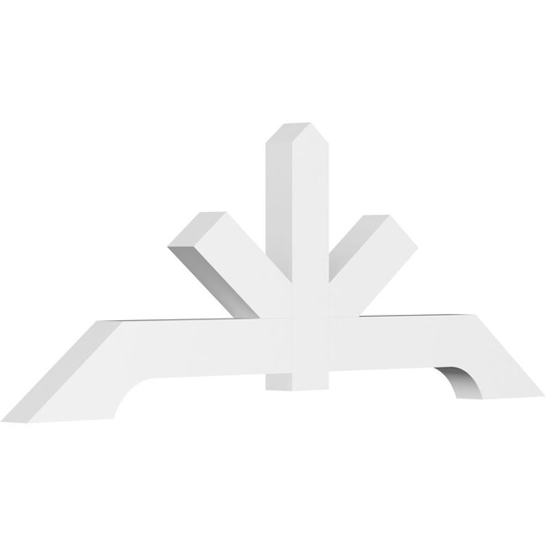 Ekena Millwork Vanguard Architectural Grade PVC Gable Bracket, 84"W x 31 1/2"H x 4"D x 6"F, 9/12 Pitch GBP084X32X0406VAN00 - main